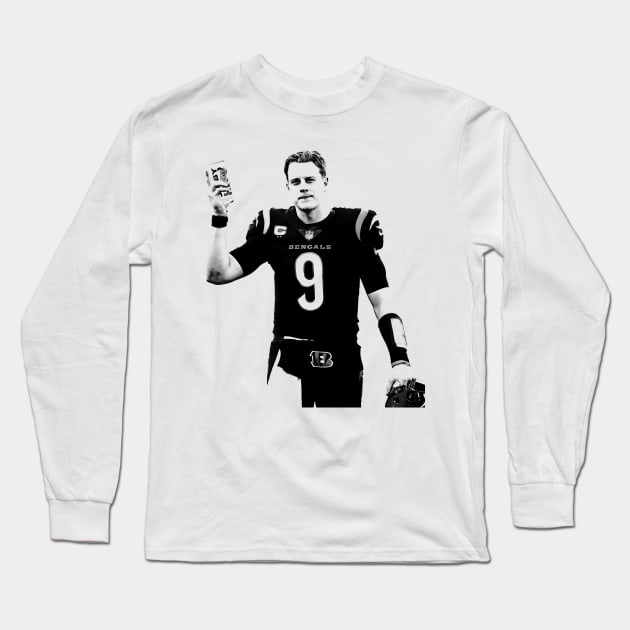 Joe Burrow || Pencil Drawing Long Sleeve T-Shirt by Zluenhurf